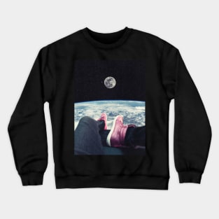 Full Moon - Space Aesthetic, Retro Futurism, Sci Fi Crewneck Sweatshirt